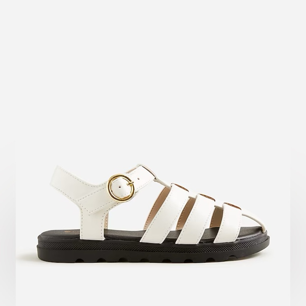 Crewcuts Girls' fisherman lug-sole sandals in white New size 3
